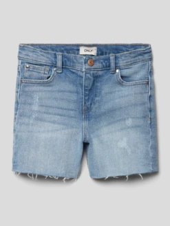 Only Jeansshorts Mit Label-Patch Modell 'PHINE' - Blau