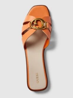 Guess Pantoletten Aus Leder Mit Label-Detail Modell 'SYMO' - Orange -Guesi Bekleidung Geschaft 718l4eabacol0hho754j0cq86h3jagai8spk4cqc64sjehic9h932gqk98okica5ap8kgjac6pb4ciaia13j8cb46hijgc9m6ti36d9kc4qmaeb1cphj0dpkc9j6ccj661hjedo