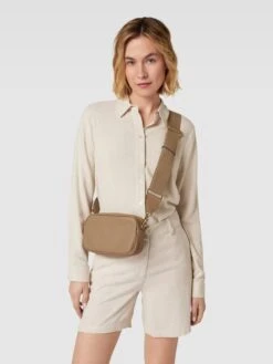 Abro Umhängetasche Mit Label-Detail Modell 'TINA' - Taupe