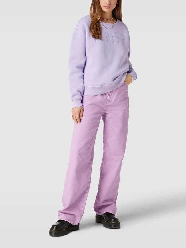 REVIEW Sweatshirt Mit Logo-Stitching Modell 'EMBRO' - Lavendel 3 REVIEW Sweatshirt Mit Logo-Stitching Modell 'EMBRO' - Lavendel