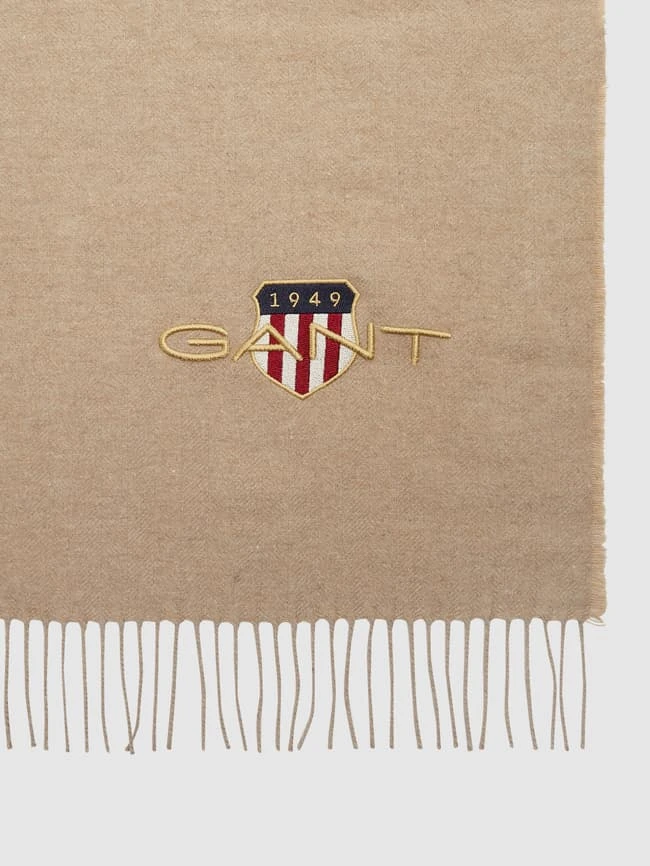 Gant Decke Mit Fransen Und Label-Stitching - Beige 5 Gant Decke Mit Fransen Und Label-Stitching - Beige – Bild 3