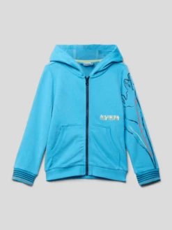 S.Oliver RED LABEL Sweatjacke Mit Motiv-Print - Türkis