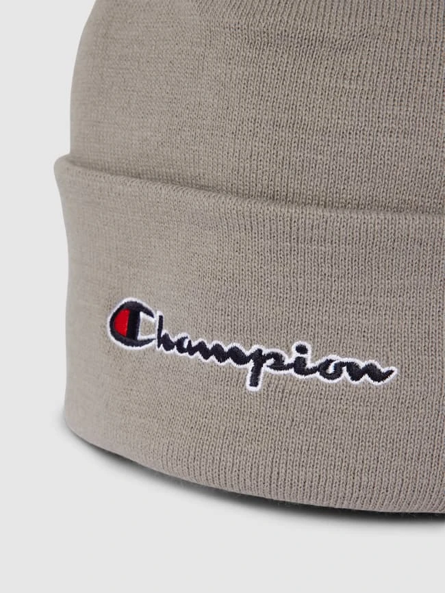 CHAMPION Beanie Mit Label-Stitching Modell 'Beanie Cap' - Mittelgrau Meliert 4 CHAMPION Beanie Mit Label-Stitching Modell 'Beanie Cap' - Mittelgrau Meliert – Bild 2
