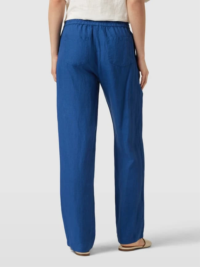 Christian Berg Woman Hose Aus Reinem Leinen Mit Tunnelzug - Marineblau 7 Christian Berg Woman Hose Aus Reinem Leinen Mit Tunnelzug - Marineblau – Bild 5