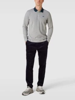 La Martina Longsleeve Mit Label-Stitching - Mittelgrau