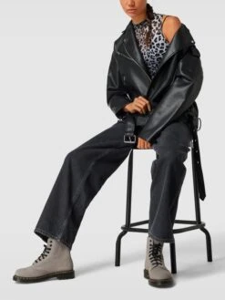 Dr. Martens Dr.Martens Schnürboots Aus Leder Modell '1460 Pascal' - Hellgrau