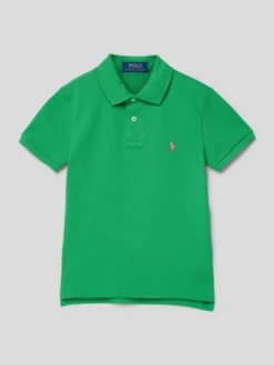 Polo Ralph Lauren Teens Slim Fit Poloshirt Mit Strukturmuster - Grün