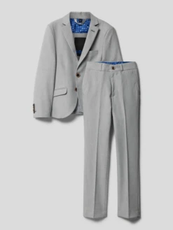 G.O.L. Anzug Mit Feinem Muster - Mittelgrau Meliert