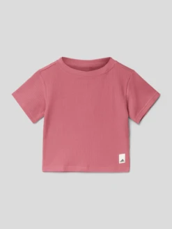 ADIDAS SPORTSWEAR T-Shirt In Ripp-Optik - Altrosa