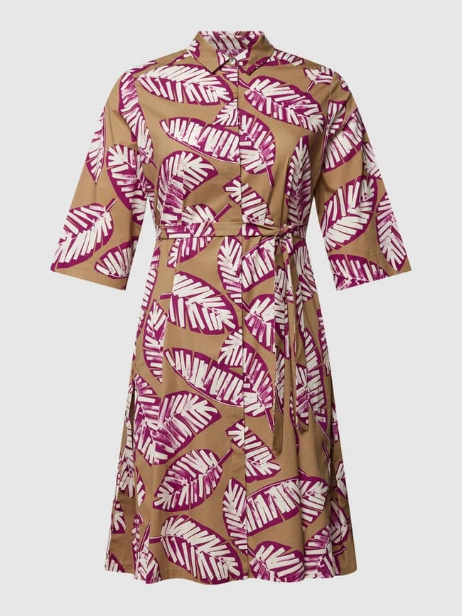 Marina Rinaldi Blusenkleid Mit Floralem Allover-Muster Modell 'DANESE' - Sand 4 Marina Rinaldi Blusenkleid Mit Floralem Allover-Muster Modell 'DANESE' - Sand – Bild 2