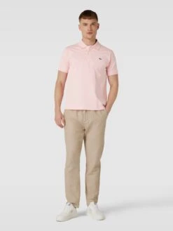 Lacoste Classic Fit Poloshirt Mit Label-Applikation - Rosa