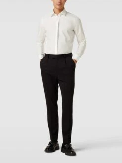 OLYMP Level Five Body Fit Business-Hemd Mit Stretch-Anteil Modell 'NEW YORK KENT' - Ecru