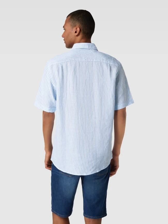 Christian Berg Men Freizeithemd Aus Leinen Mit Brusttasche - Bleu 7 Christian Berg Men Freizeithemd Aus Leinen Mit Brusttasche - Bleu – Bild 5