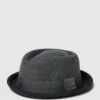 Chillouts Fedora Mit Hutband Modell 'NEAL HAT' - Mittelgrau Meliert