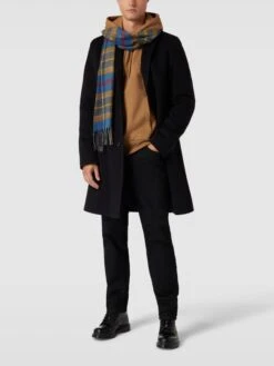 Christian Berg Men Schal Mit Tartan-Karo - Dunkelbraun