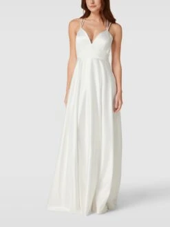 Jake*s Cocktail Abendkleid Mit Gelegten Falten - Ecru