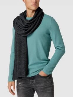 MCNEAL Schal Aus Baumwoll-Kaschmir-Mix - Anthrazit Meliert