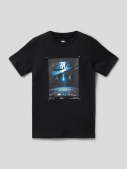 Nike T-Shirt Mit Label-Print - Schwarz