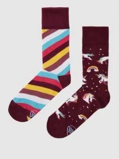 Many Mornings Socken Mit Allover-Muster - Bordeaux Rot