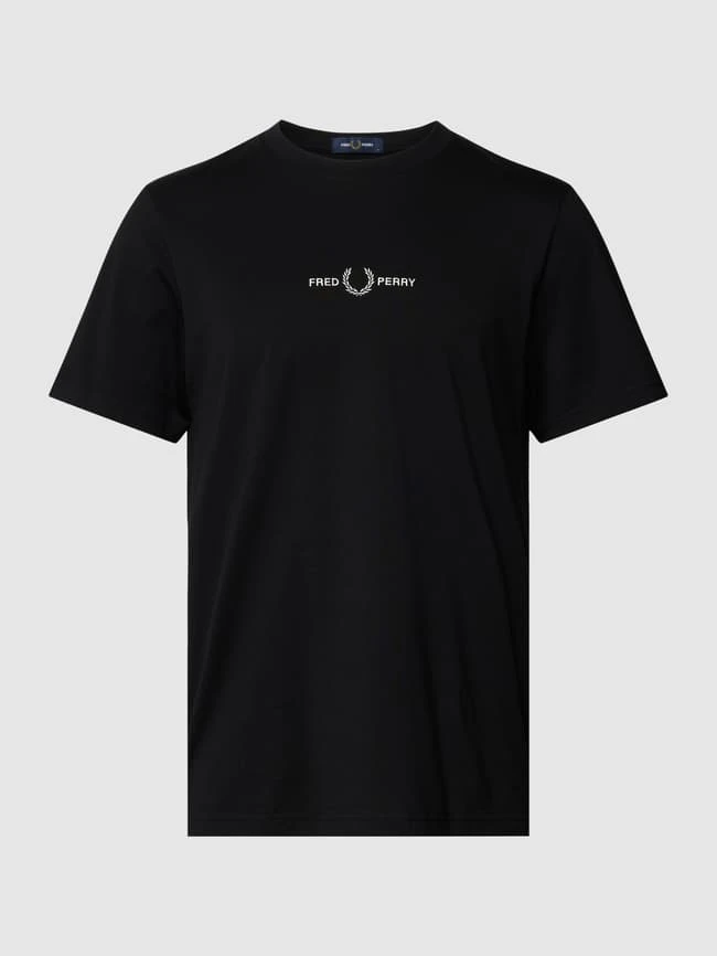 Fred Perry T-Shirt Mit Logo-Stitching - Schwarz 4 Fred Perry T-Shirt Mit Logo-Stitching - Schwarz – Bild 2