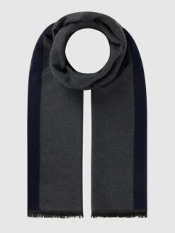 Bugatti Schal Mit Viskose-Anteil - Marineblau