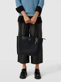 Guess Tote Bag Mit Label-Applikationen - Schwarz