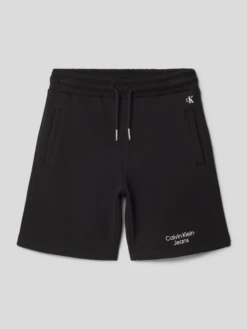 Calvin Klein Jeans Shorts Mit Label-Details - Schwarz