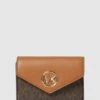 MICHAEL Michael Kors Portemonnaie Mit Label-Applikation Modell 'GREENWICH' - Mittelbraun