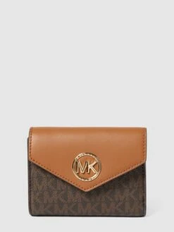 MICHAEL Michael Kors Portemonnaie Mit Label-Applikation Modell 'GREENWICH' - Mittelbraun