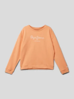 Pepe Jeans Sweatshirt Mit Label-Print Modell 'ROSE' - Apricot