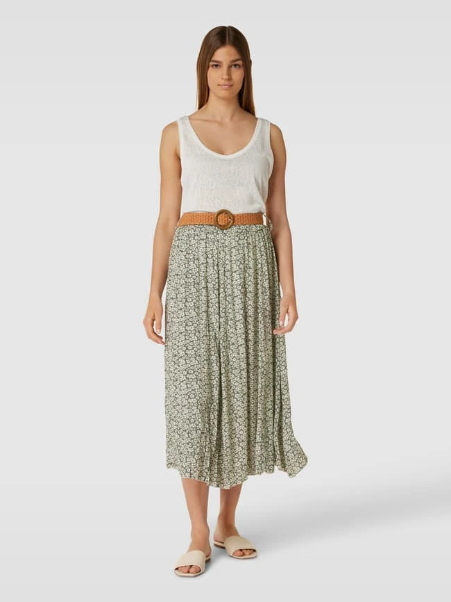 Apricot Midirock Aus Viskose Mit Gürtel - Khaki 3 Apricot Midirock Aus Viskose Mit Gürtel - Khaki