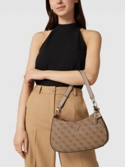 Guess Handtasche Mit Label-Applikation Modell 'NOELLE' - Beige