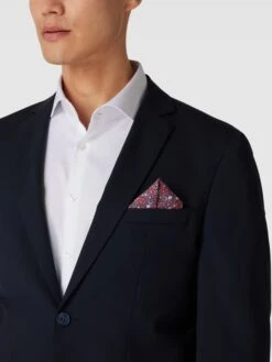 Verugia Einstecktuch Mit Allover-Muster - Hellrot