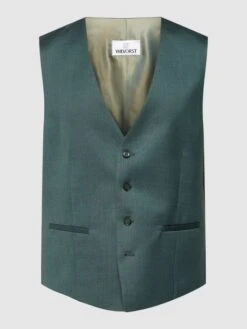 Wilvorst Anzugweste Mit Knopfleiste - Grün