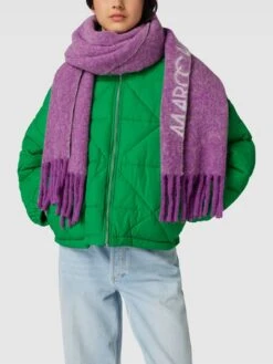 Marc Cain Schal Mit Statement-Prints - Lila