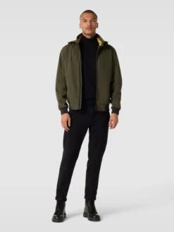 Wellensteyn Funktionsjacke Mit Kontraststreifen Modell 'COLLEGE' - Olivgrün