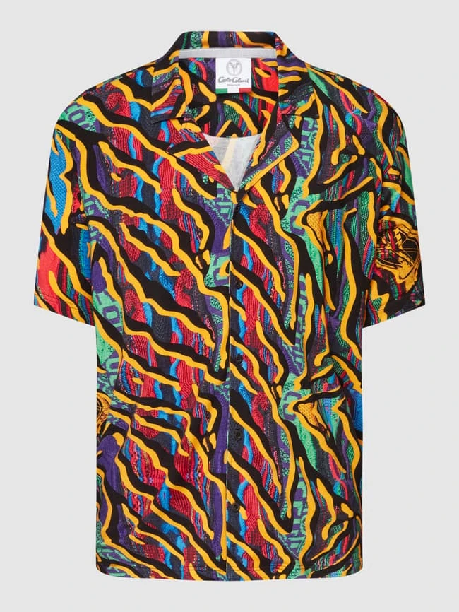 CARLO COLUCCI Freizeithemd Mit Allover-Muster - Schwarz 4 CARLO COLUCCI Freizeithemd Mit Allover-Muster - Schwarz – Bild 2