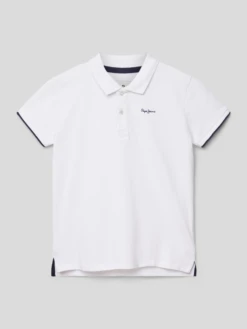 Pepe Jeans Poloshirt Mit Label-Print Modell 'THOR' - Weiß