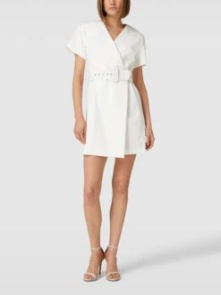 HUGO Minikleid Mit Taillengürtel Modell 'Kabusas' - Offwhite