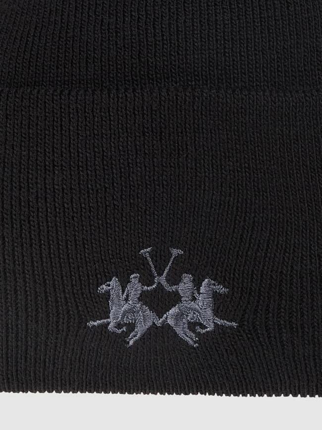 La Martina Beanie Mit Logo - Schwarz 4 La Martina Beanie Mit Logo - Schwarz – Bild 2