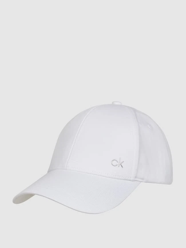 CK Calvin Klein Cap Aus Baumwolle - Weiß 3 CK Calvin Klein Cap Aus Baumwolle - Weiß