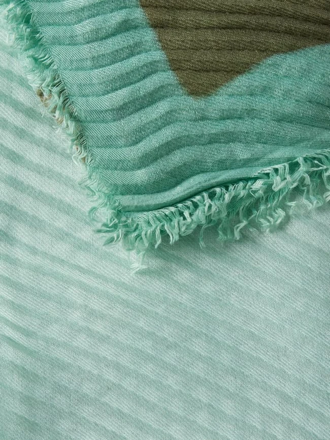 Marc Cain Schal Mit Plisseefalten - Mint 5 Marc Cain Schal Mit Plisseefalten - Mint – Bild 3