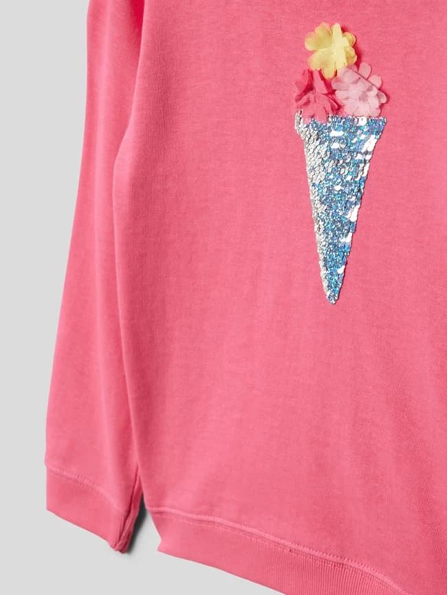 Blue Seven Sweatshirt Mit Zierbesatz - Pink 4 Blue Seven Sweatshirt Mit Zierbesatz - Pink – Bild 2