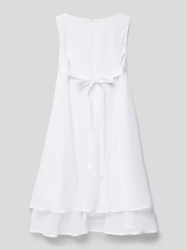Weise Kleid Mit Schleifen-Detail - Weiß 5 Weise Kleid Mit Schleifen-Detail - Weiß – Bild 3