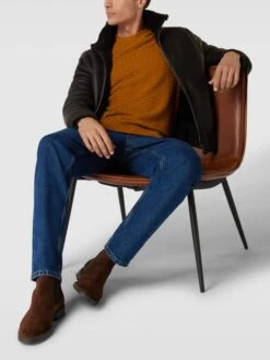 Selected Homme Chelsea Boots Aus Veloursleder Modell 'SLHBLAKE SUEDE CHELSEA' - Dunkelbraun