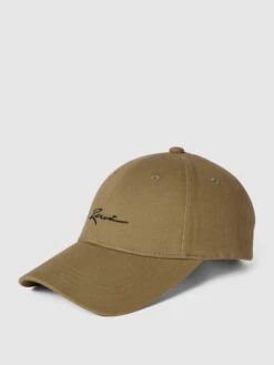 REVIEW Cap Aus Baumwolle Mit Label-Stitching - Olivgrün