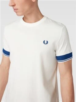 Fred Perry T-Shirt Mit Logo-Stitching Modell 'Contrast Cuff' - Weiß -Guesi Bekleidung Geschaft 8d950caf89736gaf99450hhh914jgj2e8p348j2m655kkl21958jalib8544cdqa890jci258gr52lij6oo3cp9i6opm2pj570sj0p9k74s6cohlc5i6cdpi6csj4p1j61j3ed8