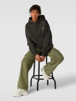 Pegador Oversized Hoodie Mit Känguru-Tasche Modell 'Angel' - Anthrazit