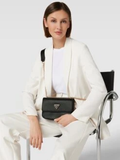 Guess Umhängetasche Mit Label-Applikation Modell 'ECO' - Schwarz