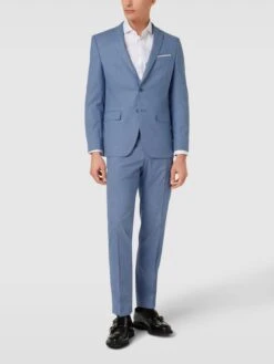 HECHTER PARIS 2-Knopf-Sakko Mit Allover-Muster - Royalblau